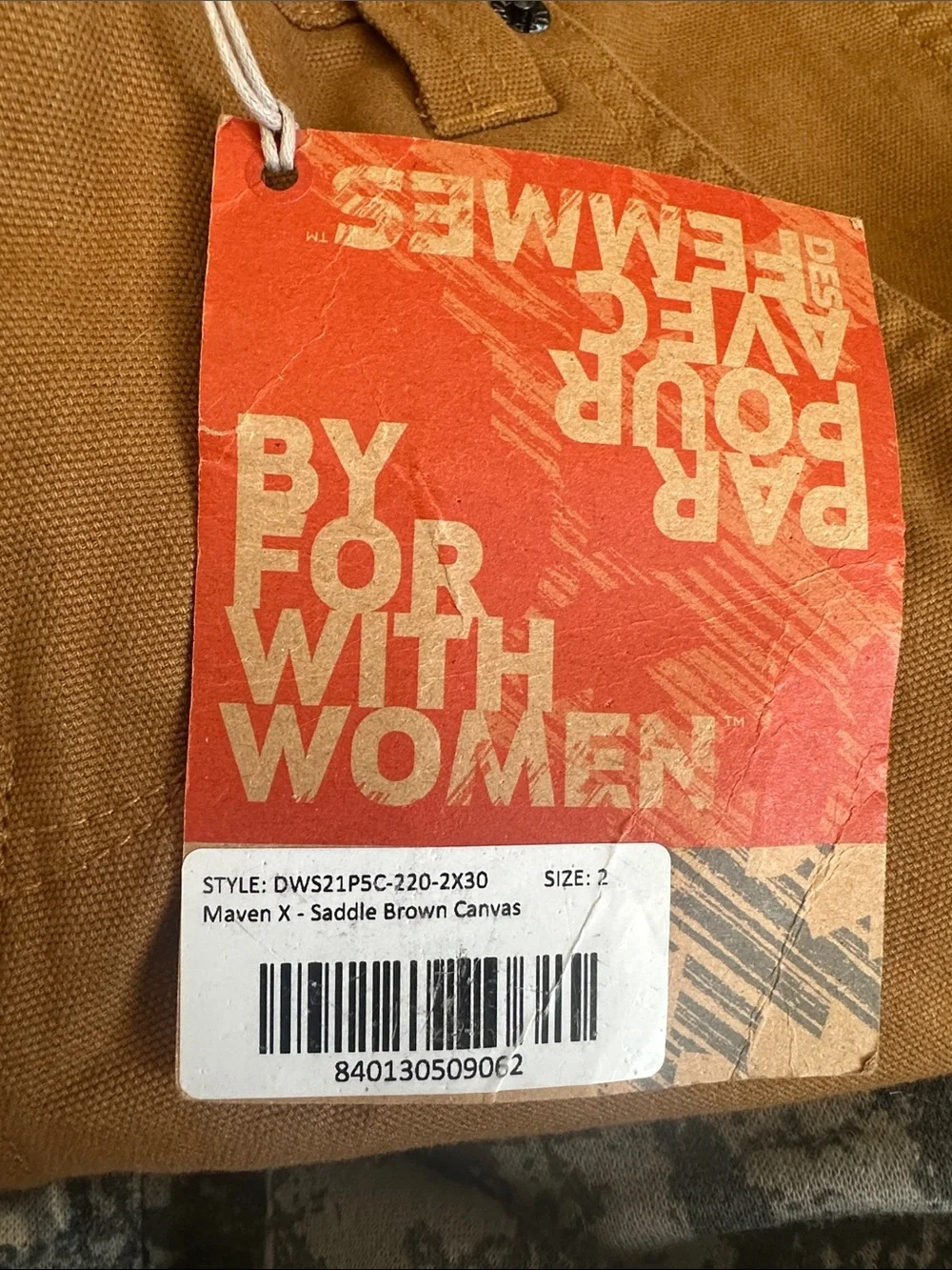 NWT Dovetail Maven X Workwear Pants - Saddle Brown Canvas - Picture 7 of 7